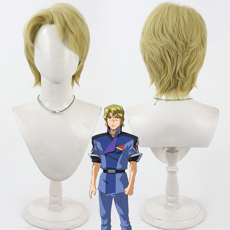 Anime Cosplay Wigs Mu La Flaga Mobile Suit Gundam SEED