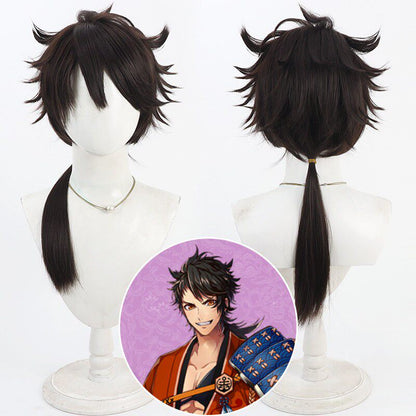 Anime Cosplay Wigs Mutsunokami Yoshiyuki Brown Wigs Touken Ranbu Online