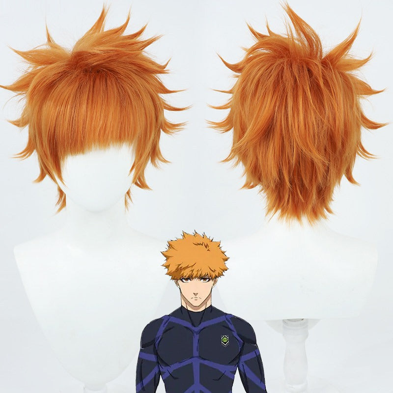 Anime Cosplay Wigs Rensuke Kunigami Orange Wigs