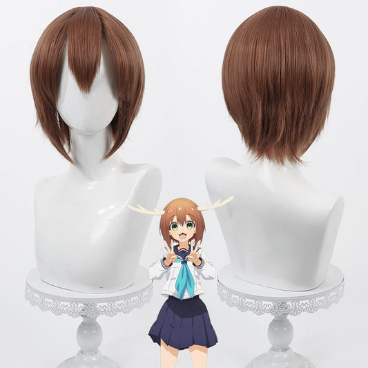 Anime Cosplay Wigs Shikanoko Noko My Deer Friend Nokotan Light Brown Wigs