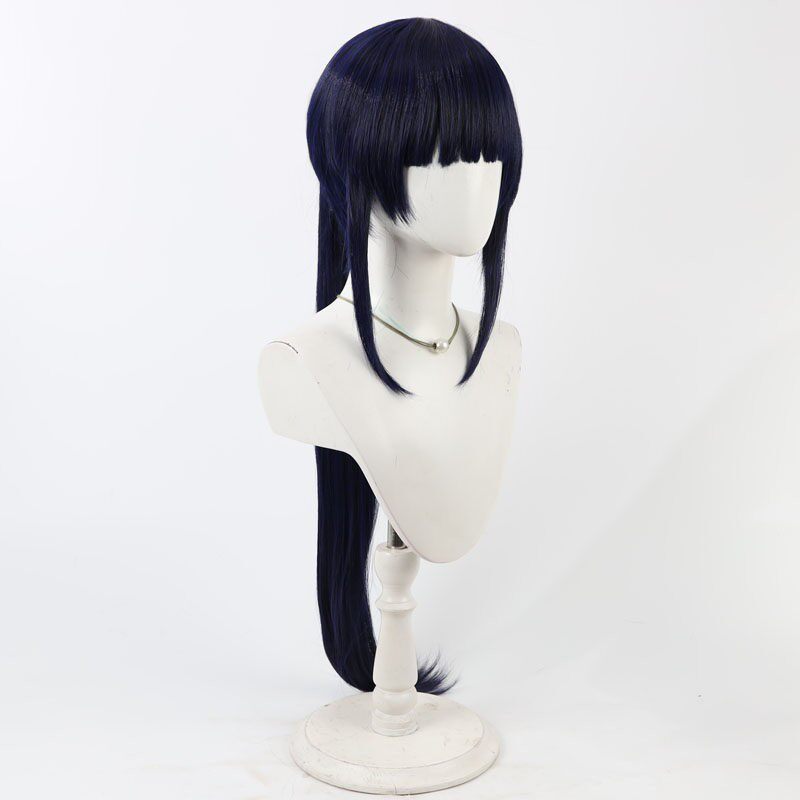 Anime Cosplay Wigs Shinguuji Sakura Dark Blue Wigs Sakura Wars