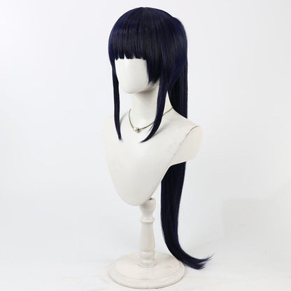 Anime Cosplay Wigs Shinguuji Sakura Dark Blue Wigs Sakura Wars