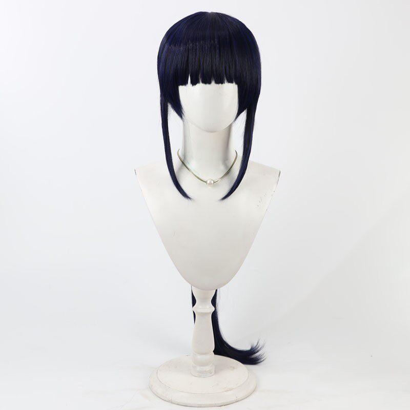 Anime Cosplay Wigs Shinguuji Sakura Dark Blue Wigs Sakura Wars