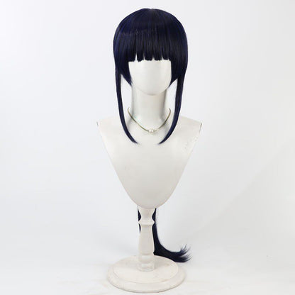 Anime Cosplay Wigs Shinguuji Sakura Dark Blue Wigs Sakura Wars