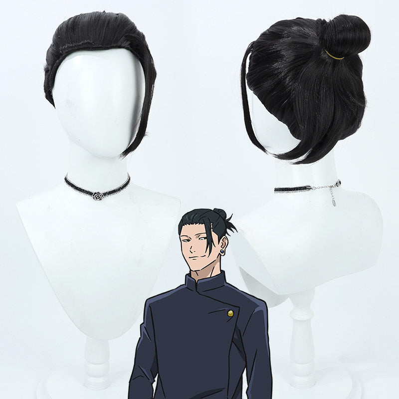 Anime Cosplay Wigs Suguru Geto Black Wigs Jujutsu Kaisen