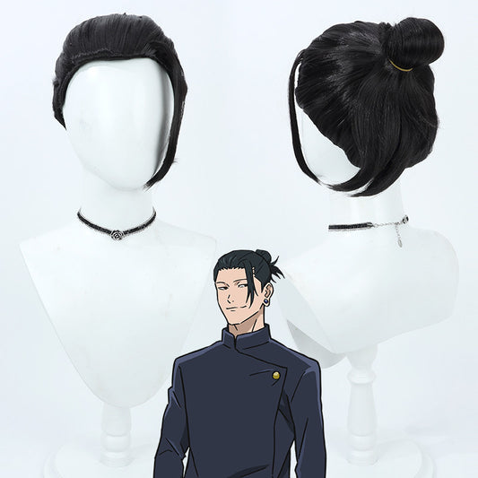 Anime Cosplay Wigs Suguru Geto Black Wigs Jujutsu Kaisen