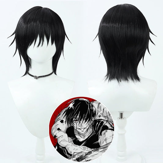 Anime Cosplay Wigs Toji Fushiguro Black Short Wigs Jujutsu Kaisen Season 2
