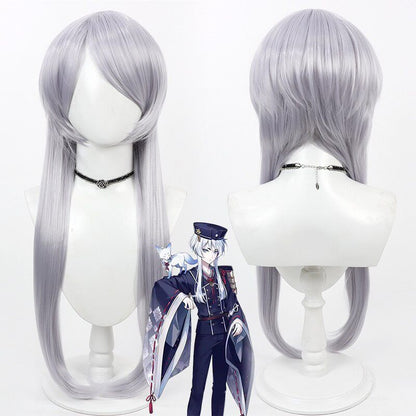 Anime Cosplay Wigs Touken Ranbu Online Hakusan Yoshimitsu Pale Blue Wigs