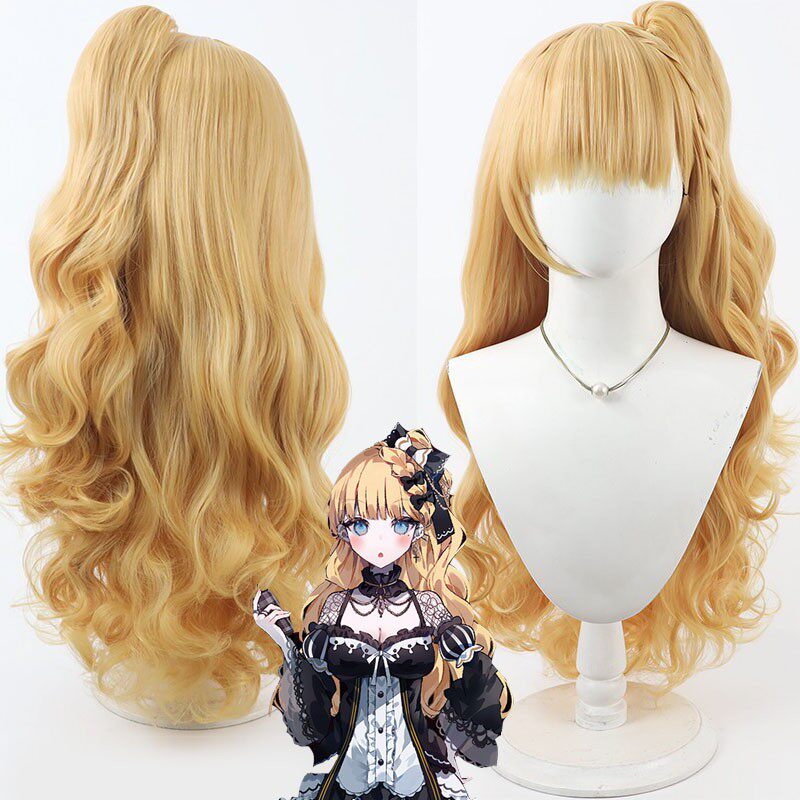 Anime Cosplay Wigs Trials Housho Margo Black Wigs Saeki Millia Yellow Wigs