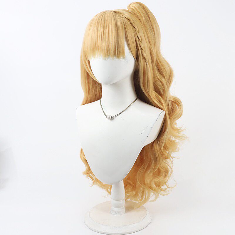 Anime Cosplay Wigs Trials Housho Margo Black Wigs Saeki Millia Yellow Wigs