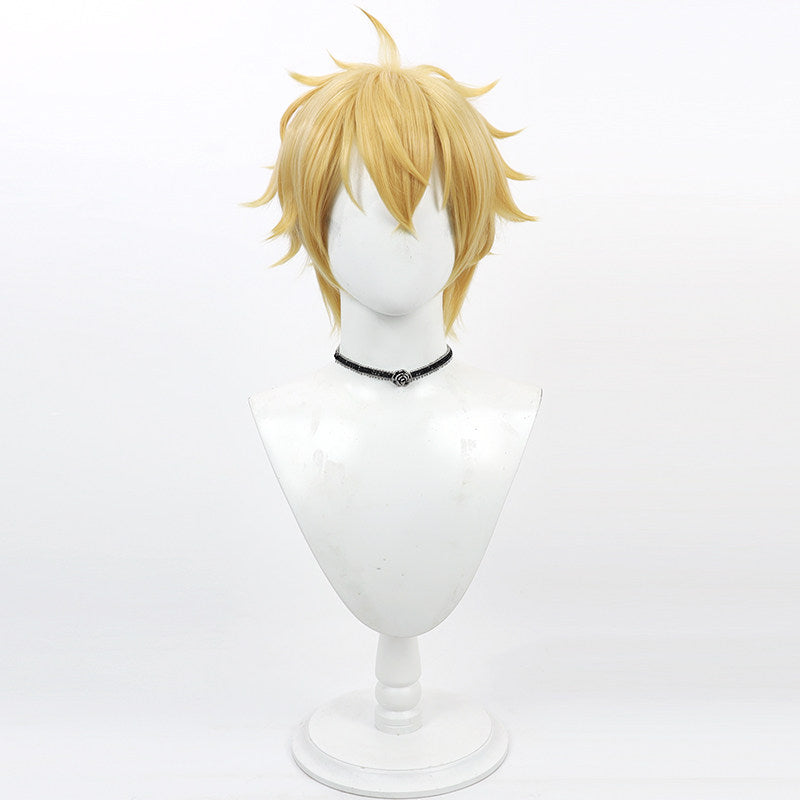 Anime Cosplay Wigs Wind Breaker Akihiko Nirei Yellow Flip Wigs