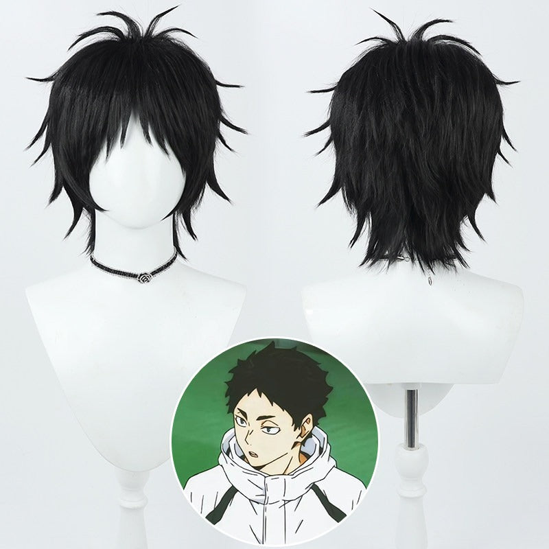 Anime Haikyu!! Cosplay Wigs Keiji Akaashi Black Wigs