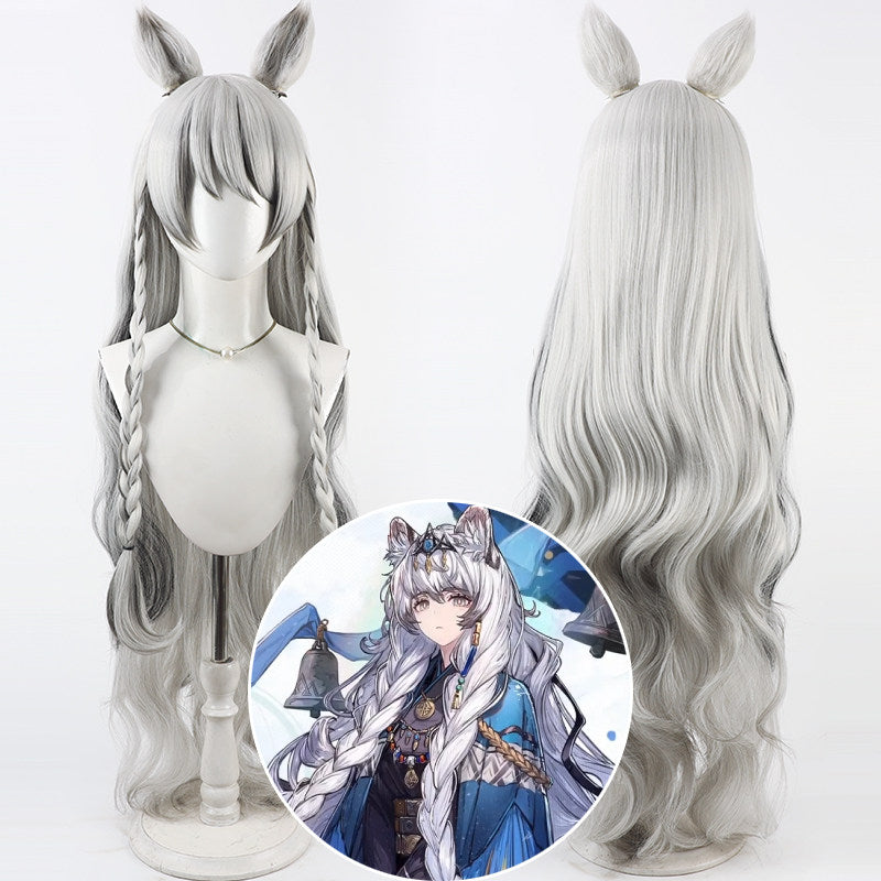 Anya Silverash Arknights Cosplay Wigs Silver Split Wigs