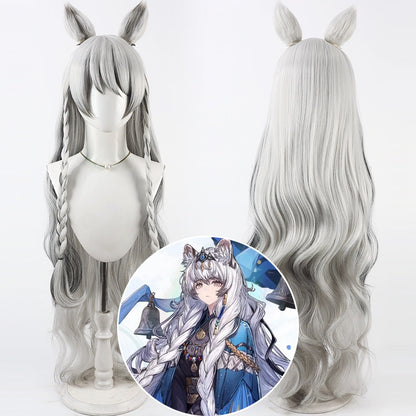 Anya Silverash Arknights Cosplay Wigs Silver Split Wigs