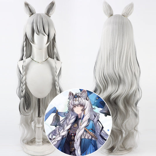 Anya Silverash Arknights Cosplay Wigs Silver Split Wigs