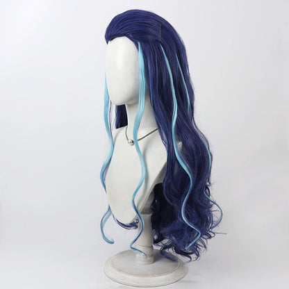Ao Run Cosplay Wigs Nezha: Birth of the Demon Child Blue Highlight Wigs