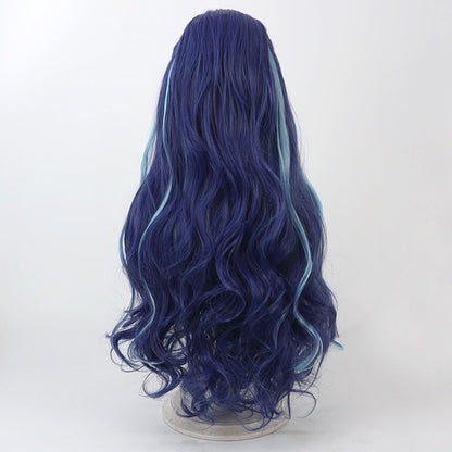 Ao Run Cosplay Wigs Nezha: Birth of the Demon Child Blue Highlight Wigs