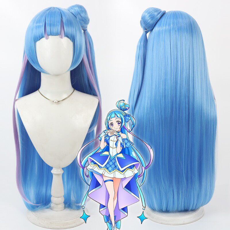 Aokaze Nana Cosplay Wigs Cure Wink You and Idol Precure♪