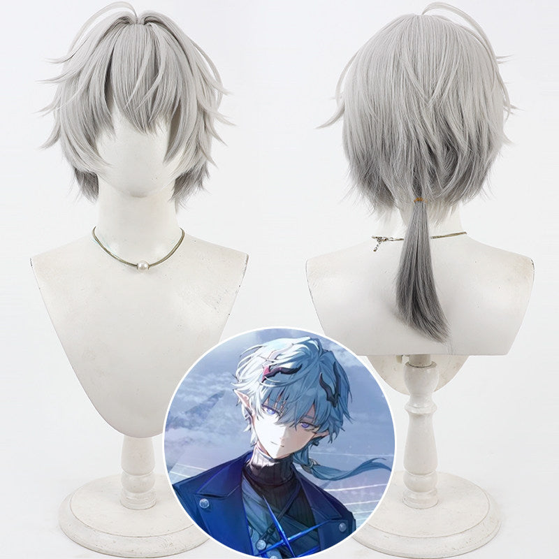 Ardashir Cosplay Wigs Arknights: Endfield Silver Gradient Wigs