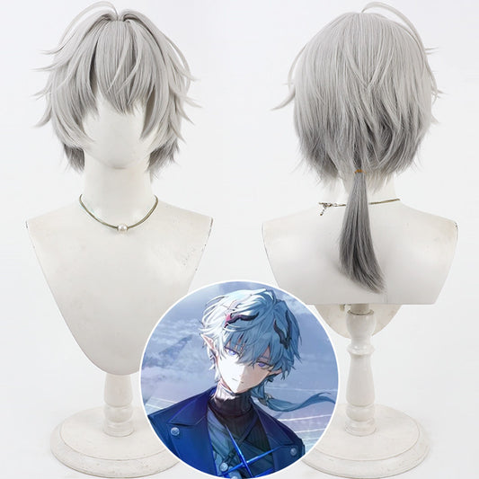 Ardashir Cosplay Wigs Arknights: Endfield Silver Gradient Wigs