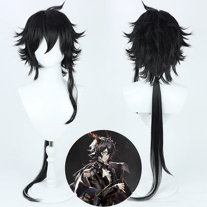 Arknights Cosplay Wigs Ebenholz Black Wigs