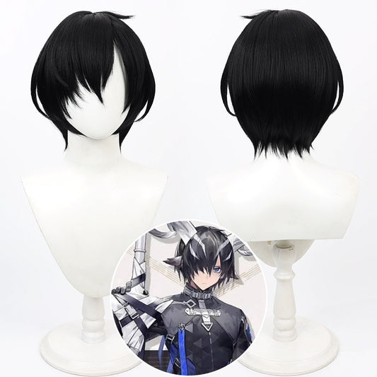 Arknights Cosplay Wigs Lessing Maeyer Black Wigs
