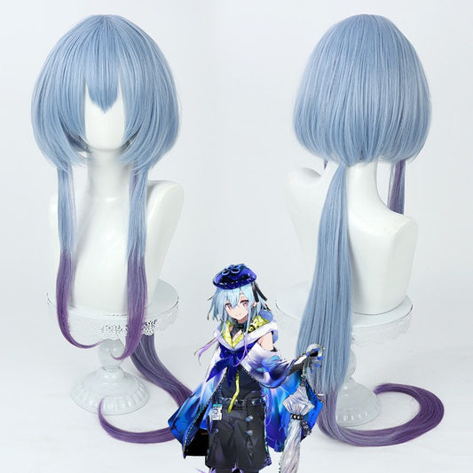 Arknights Cosplay Wigs Mizuki Gradient Long Ponytail Wigs