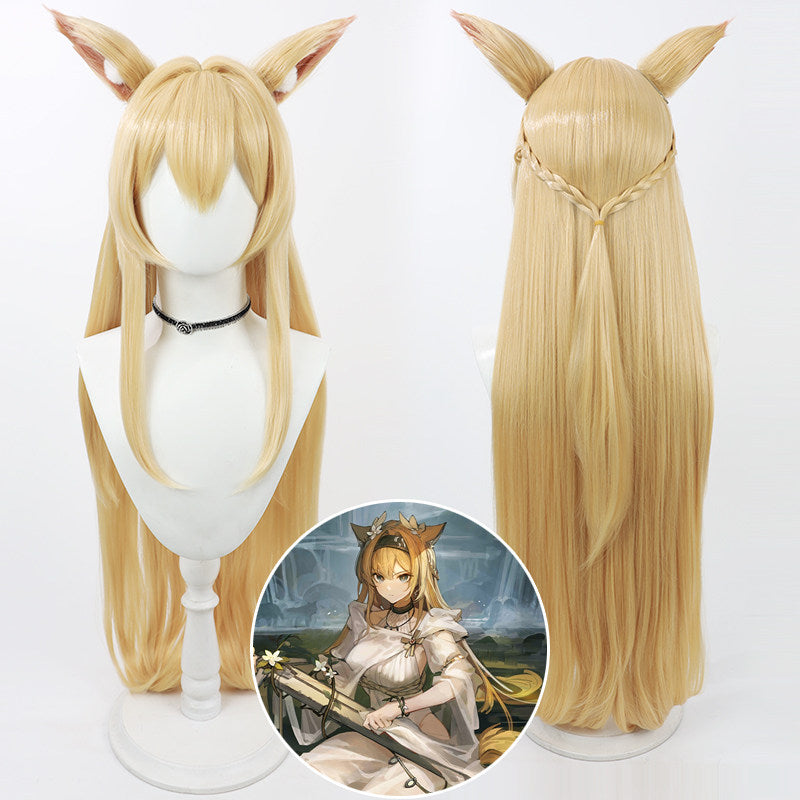 Arknights Cosplay Wigs Rita Skamandros Horn Wigs