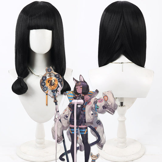 Arknights Cosplay Wigs Titi Black Wigs