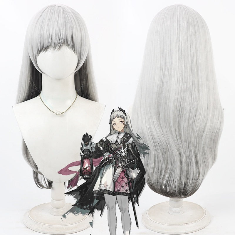 Arknights Irene Cosplay Wigs Silver Black Gradient Wigs
