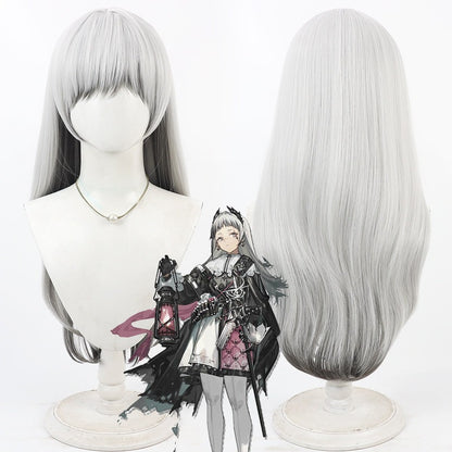 Arknights Irene Cosplay Wigs Silver Black Gradient Wigs