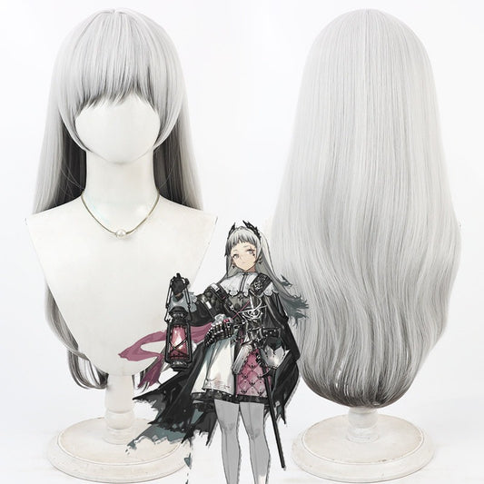 Arknights Irene Cosplay Wigs Silver Black Gradient Wigs