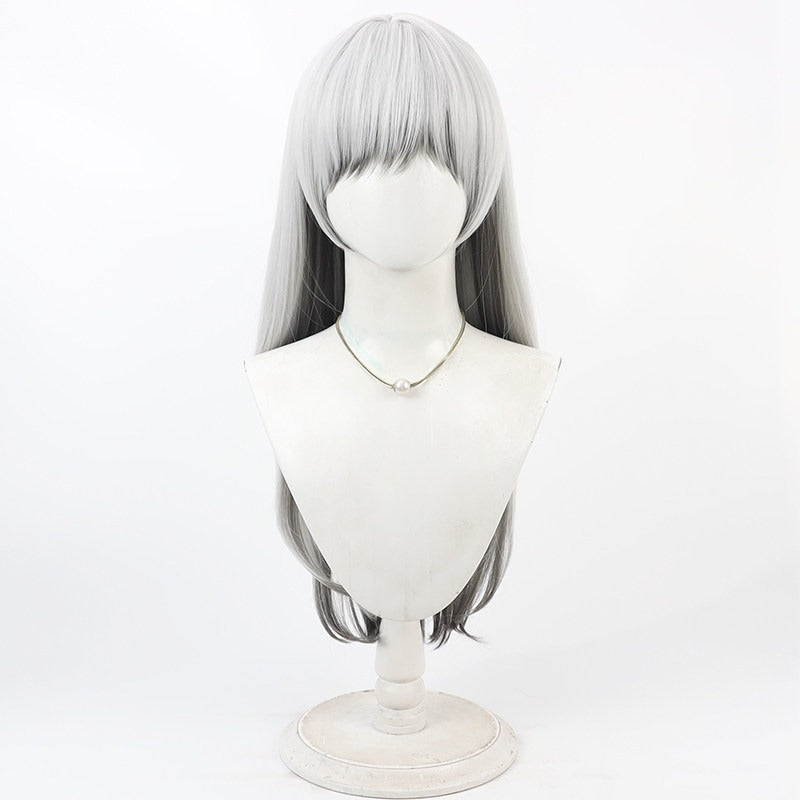 Arknights Irene Cosplay Wigs Silver Black Gradient Wigs