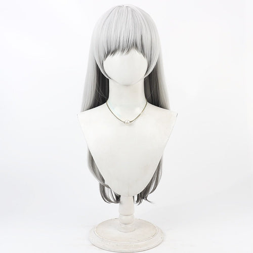 Arknights Irene Cosplay Wigs Silver Black Gradient Wigs
