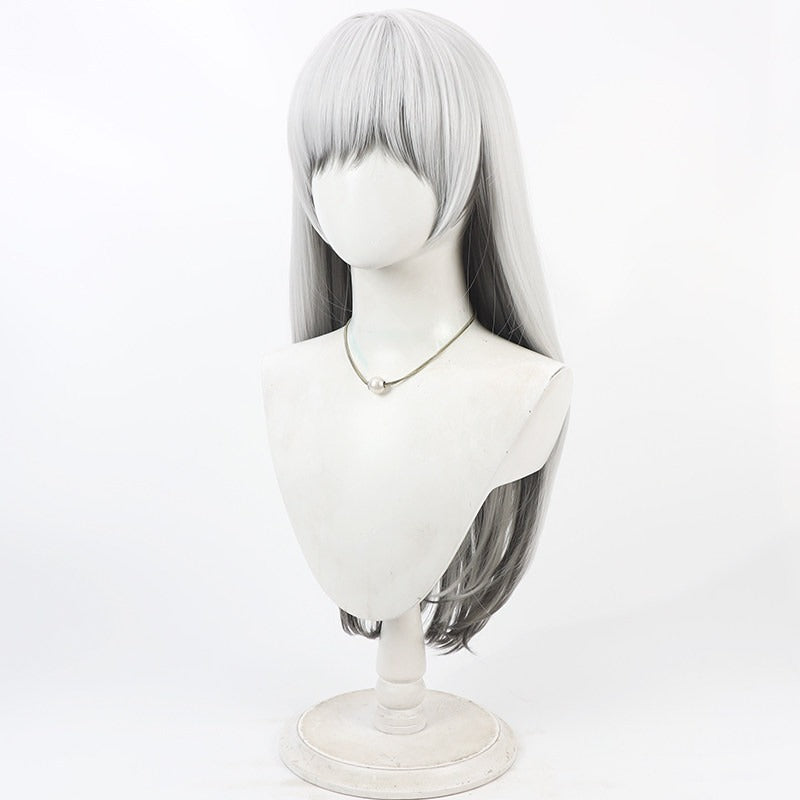 Arknights Irene Cosplay Wigs Silver Black Gradient Wigs