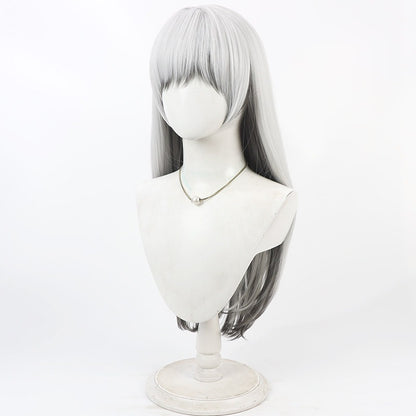 Arknights Irene Cosplay Wigs Silver Black Gradient Wigs