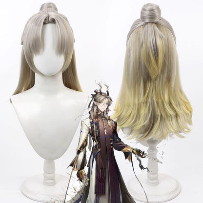 Arknights Ji Cosplay Wigs Multi Gradient Wigs