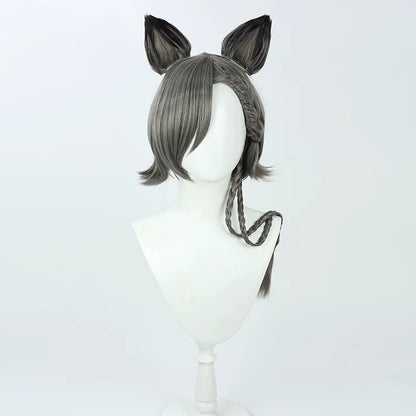 Arknights Penitance Short Cosplay Wigs Grey With Ears