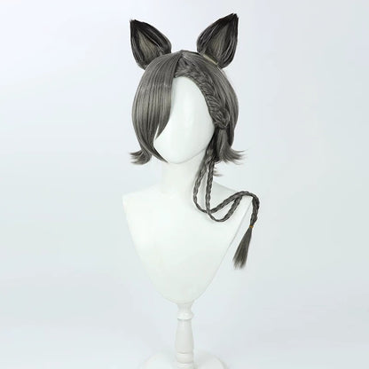 Arknights Penitance Short Cosplay Wigs Grey With Ears