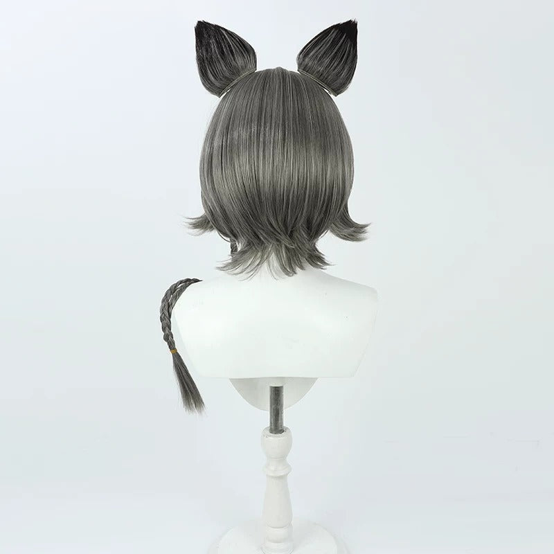 Arknights Penitance Short Cosplay Wigs Grey With Ears