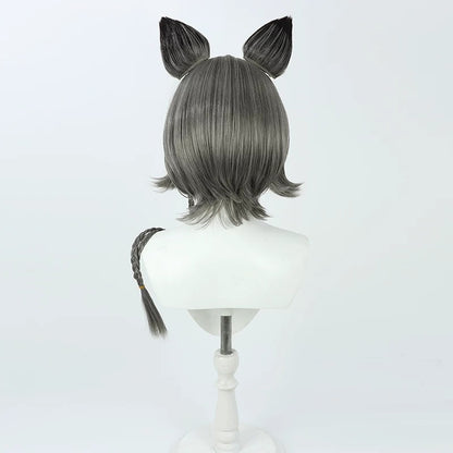 Arknights Penitance Short Cosplay Wigs Grey With Ears