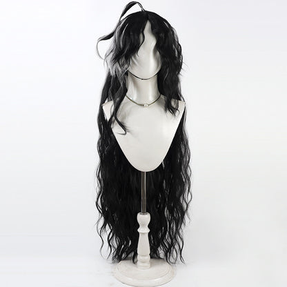Arknights Wang Cosplay Wigs Black White Split Ponytail Wigs