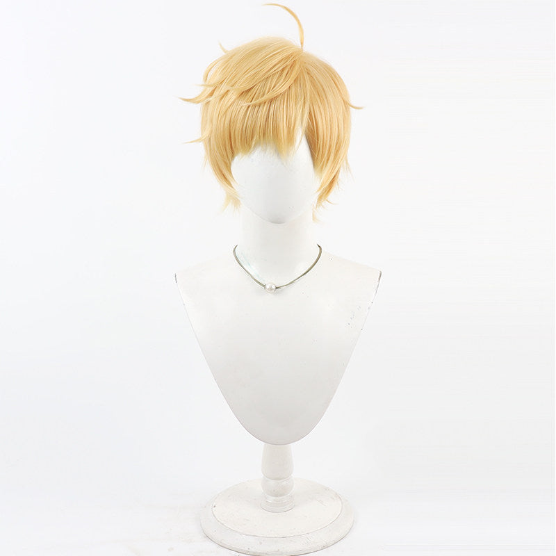 Arthur Pendragon Cosplay Wigs FGO Fluffy Yellow Wigs