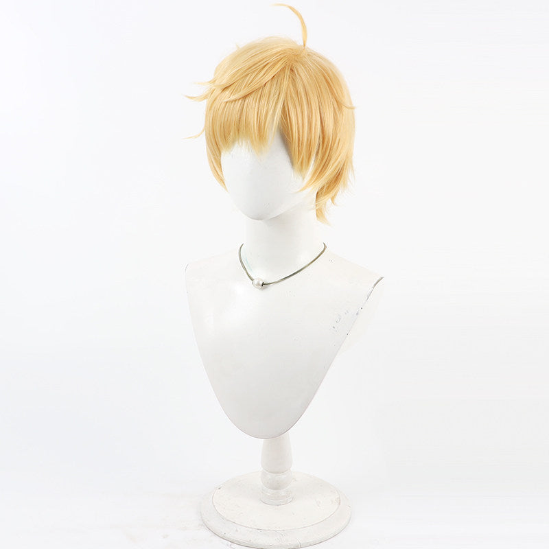 Arthur Pendragon Cosplay Wigs FGO Fluffy Yellow Wigs