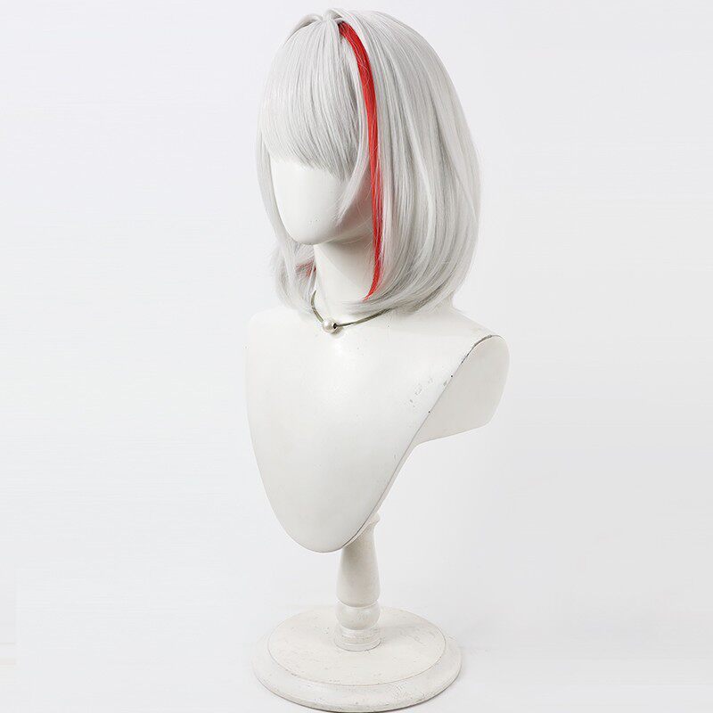 Azur Lane Cosplay Wigs Games KMS Duisburg Silver White Bob Wigs
