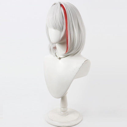 Azur Lane Cosplay Wigs Games KMS Duisburg Silver White Bob Wigs