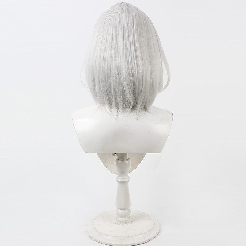 Azur Lane Cosplay Wigs Games KMS Duisburg Silver White Bob Wigs