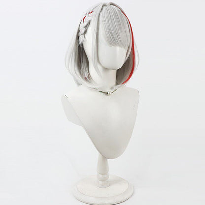 Azur Lane Cosplay Wigs Games KMS Duisburg Silver White Bob Wigs