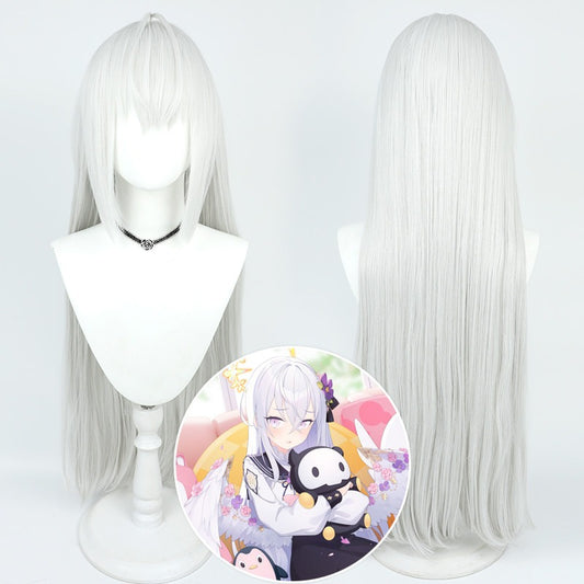 Azusa Shirasu Blue Archive Cosplay Wigs Silver Wigs