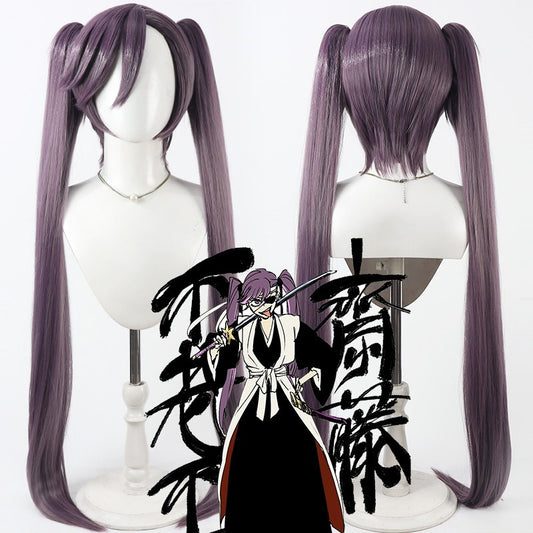 BLEACH Anime Cosplay Wigs Saito Furofushi Split Ponytail Wigs